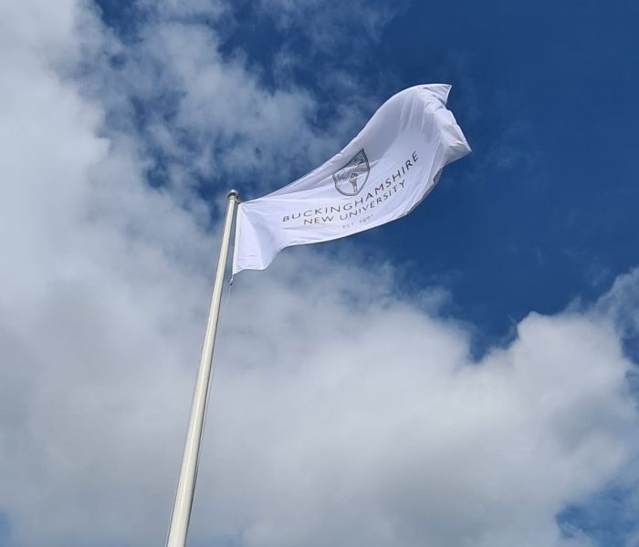 BNU flag flying above campus