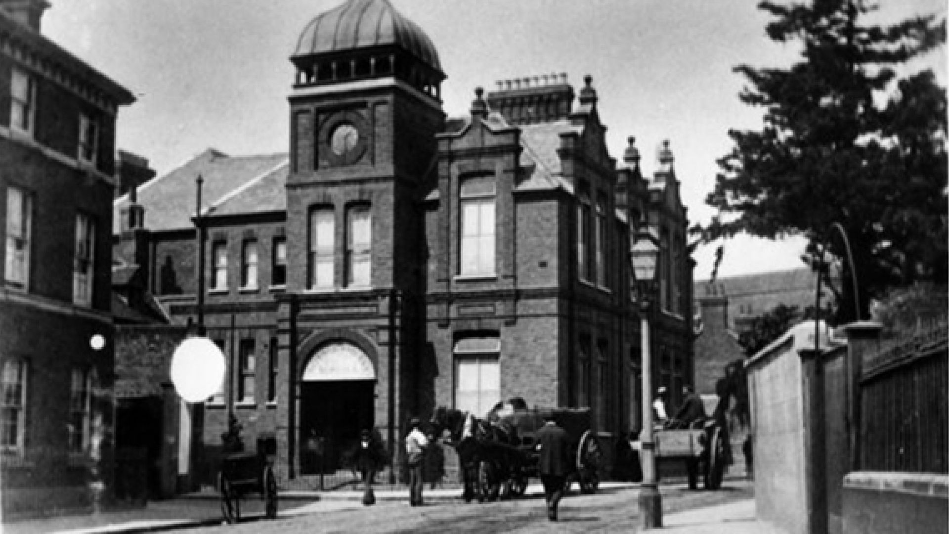 Institute of science and art black and white photo