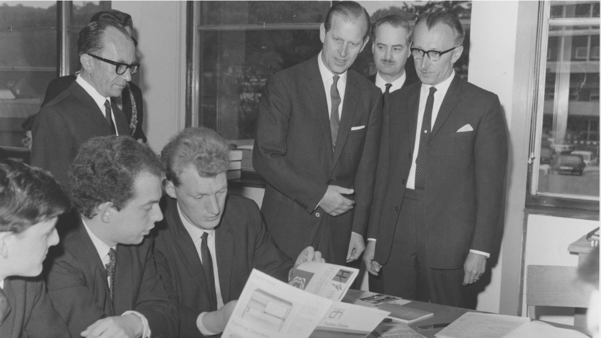 Picture of Prince Philip, Duke of Edinburgh, visiting High Wycombe in May 1967
