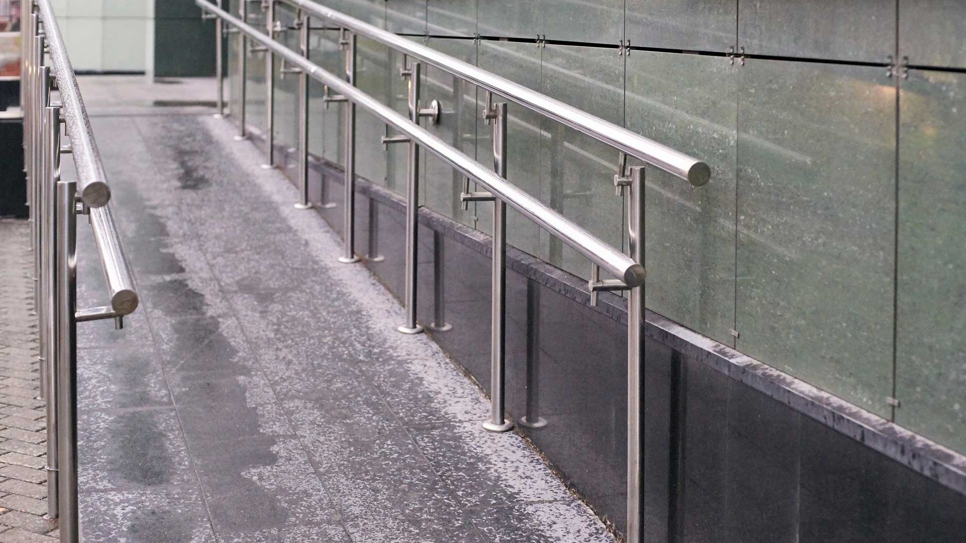 Accessibility ramp inside a building