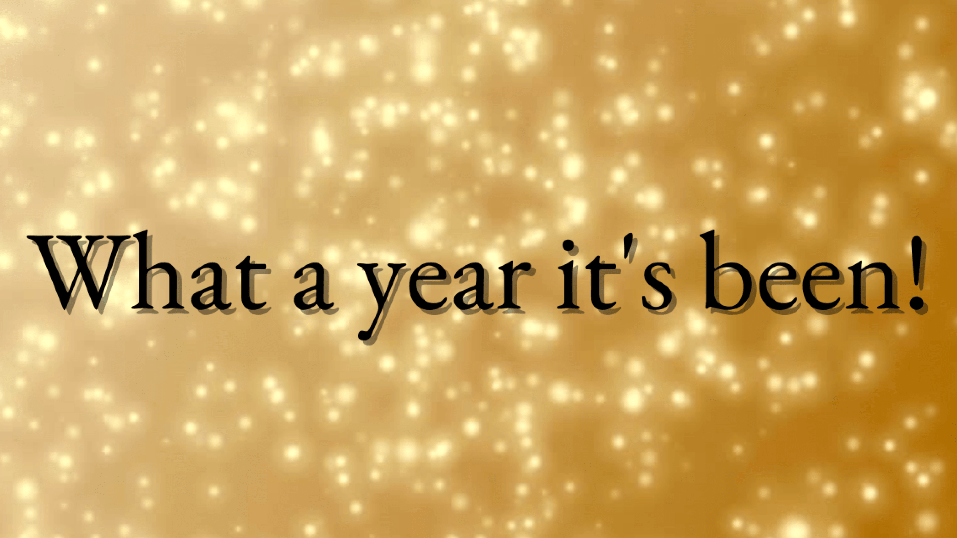 'What a year it's been' logo