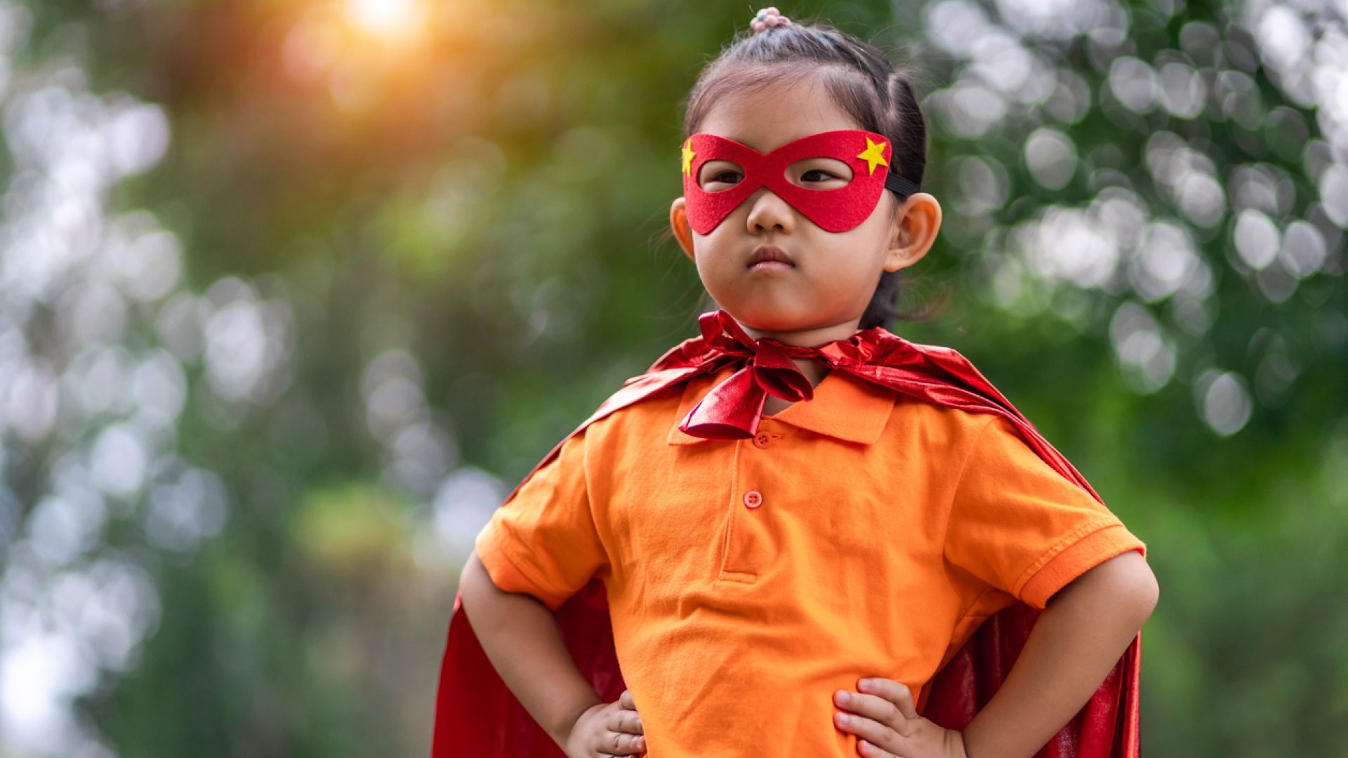 Child wearing superhero Cosplay