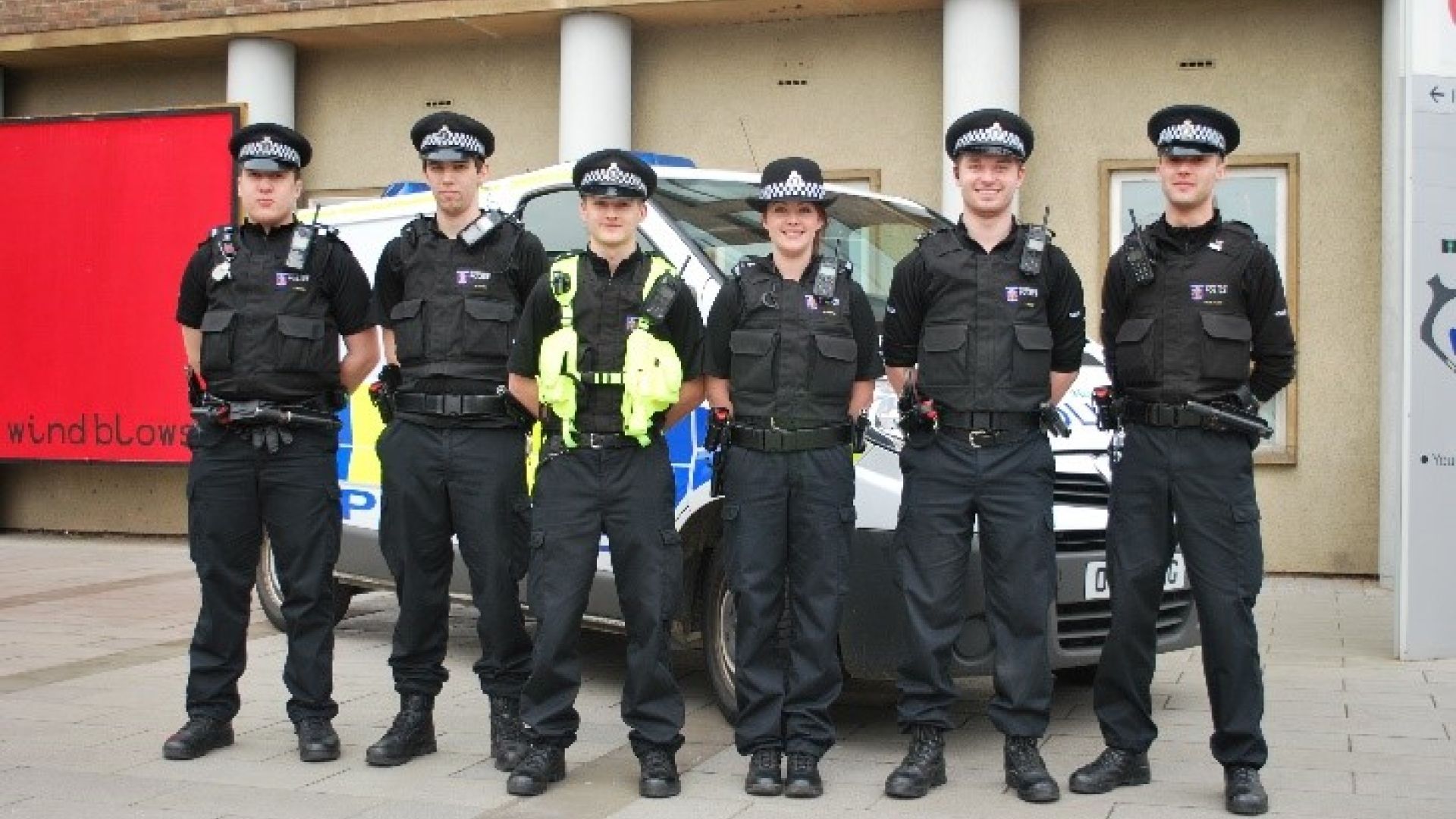 Police Officers outside BNU