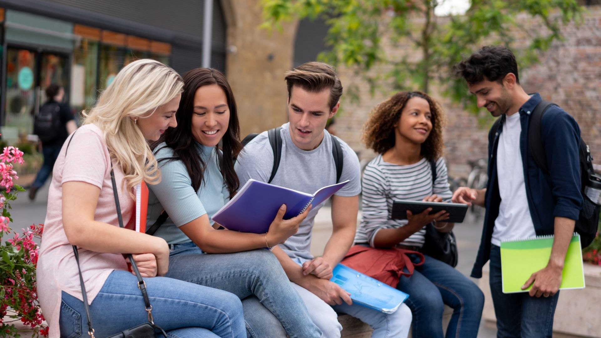 International Students talking in a group