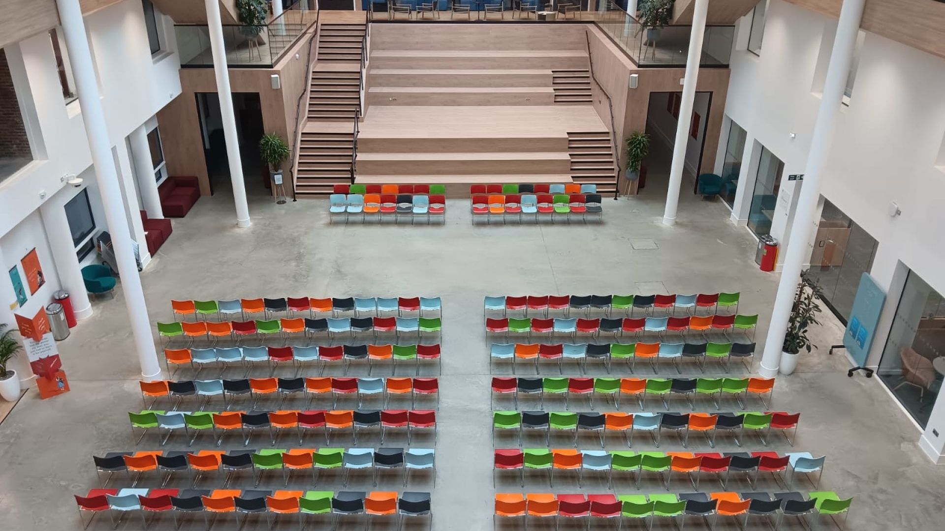The Atrium set up for event