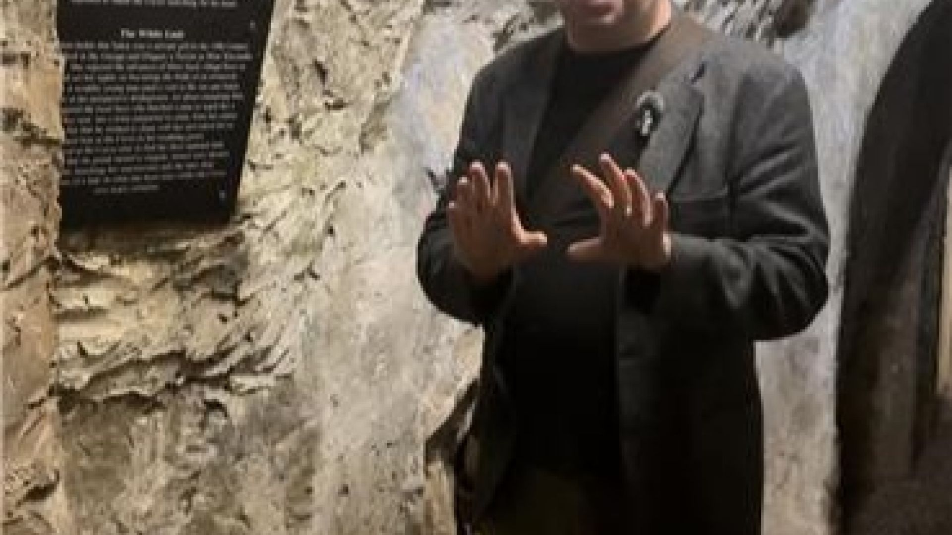 Dr Ciaran O'Keeffe at Hellfire Caves