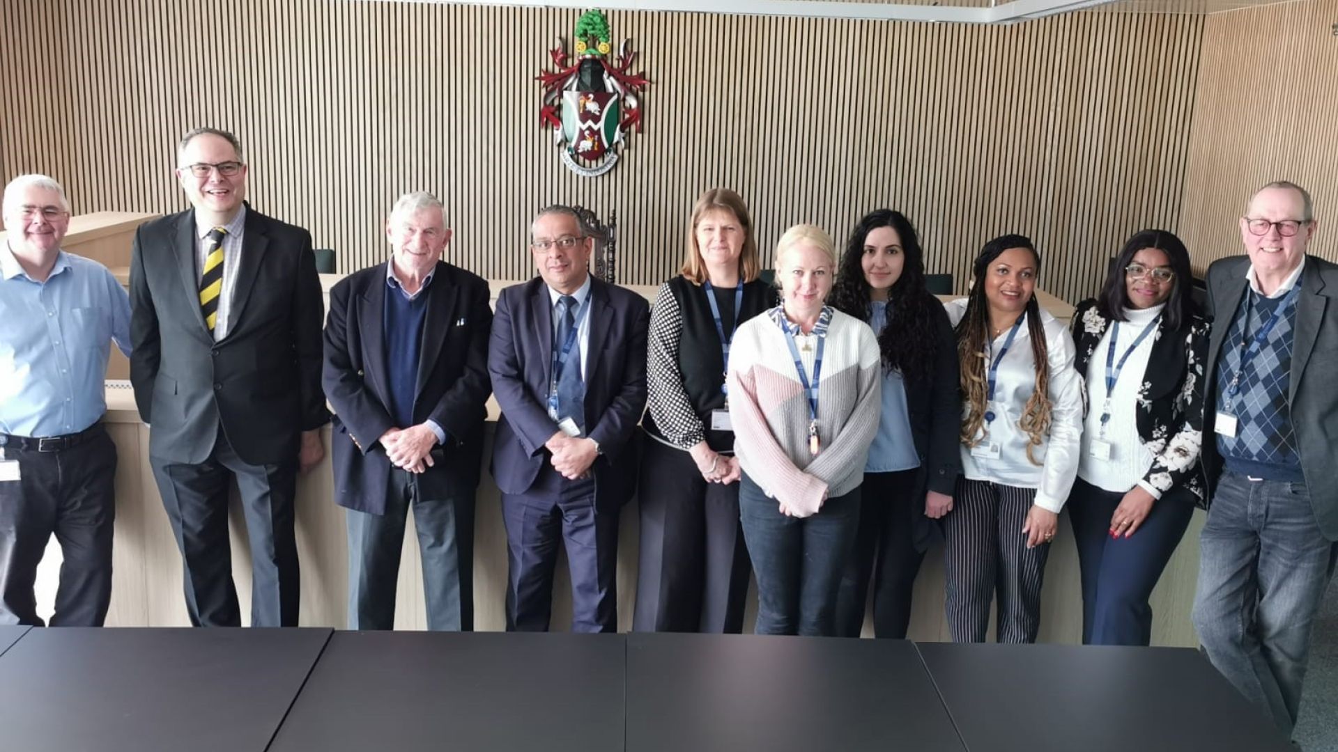 David Pleat in the moot court room