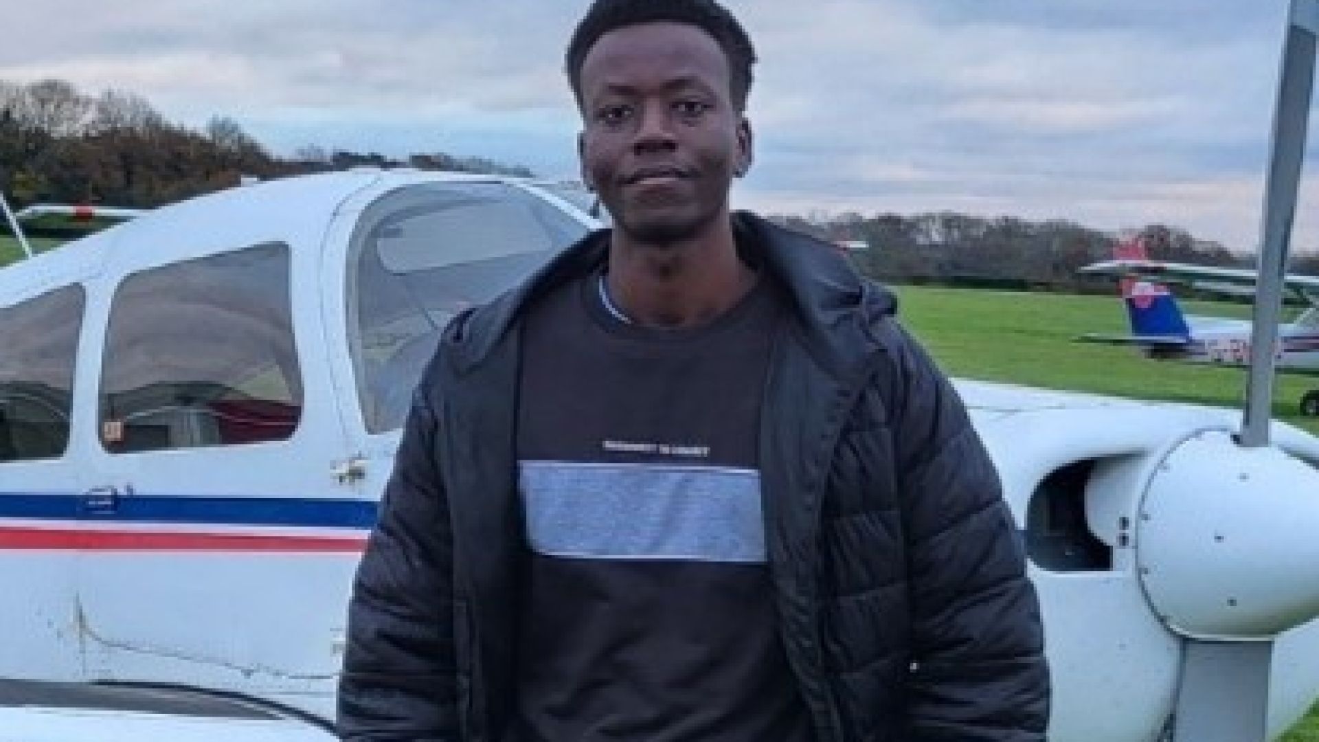 Tegjwok John Ojur Dennis, Aviation student