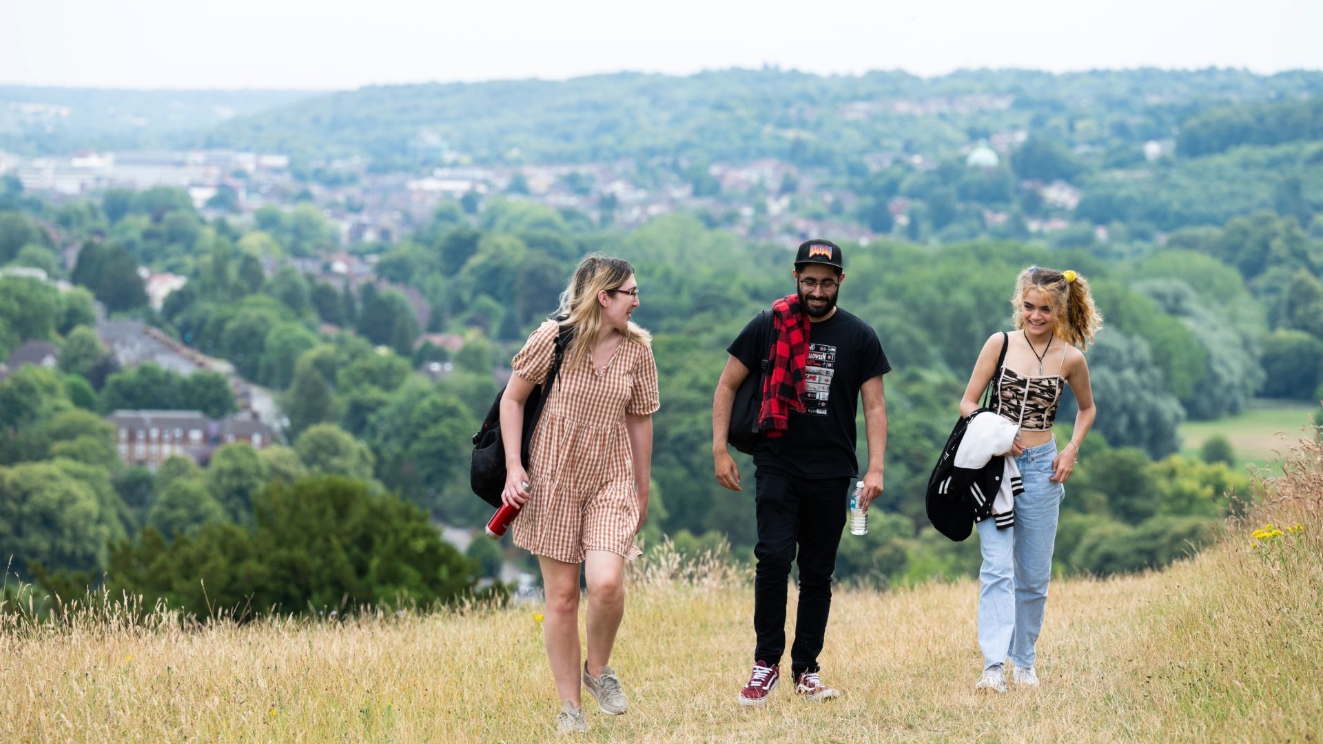 students walking around West Wycombe
