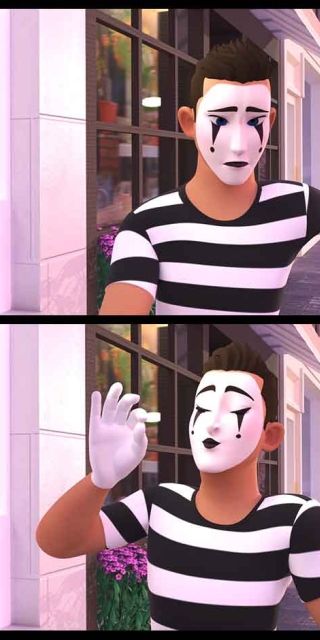 6 animated clowns with face paint
