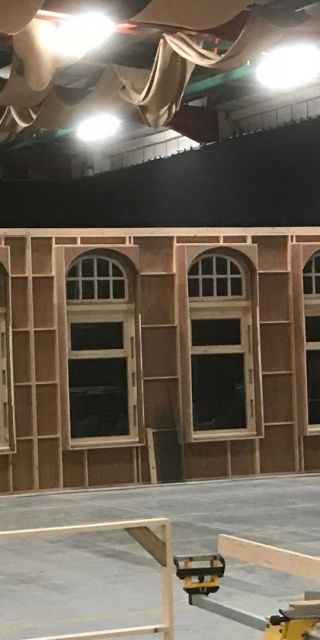 a building being built on a stage