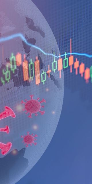 A digital globe with security lines