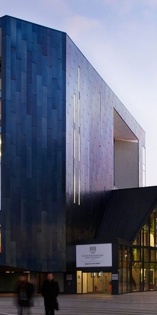 Twilight light Gateway building and concourse
