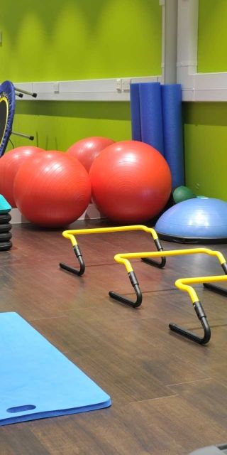 Gym equipment - kettle bells, hurdles, running machine
