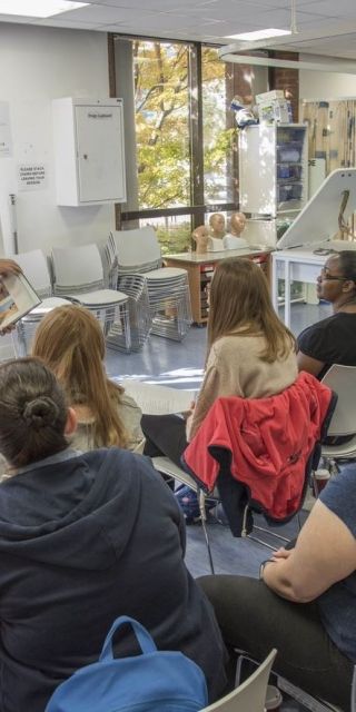 Nursing lecture with students being taught