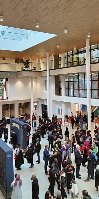 Post-ceremony celebrations were held in the Atrium