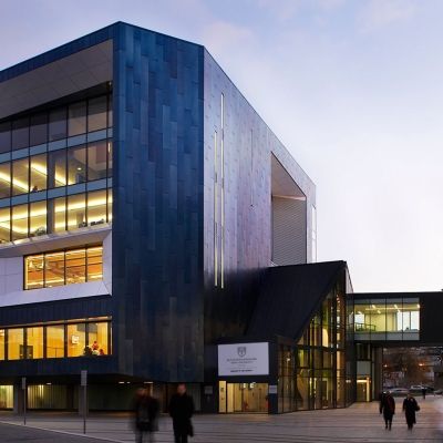 Twilight light Gateway building and concourse