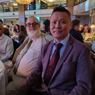 Award winner David Rawcliffe and Jacob Goh, shortlisted for student nurse of the year (Mental Health)