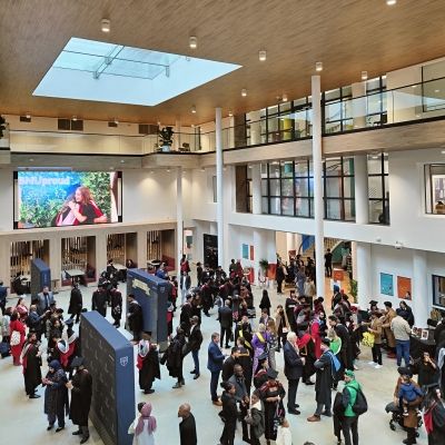 Post-ceremony celebrations were held in the Atrium