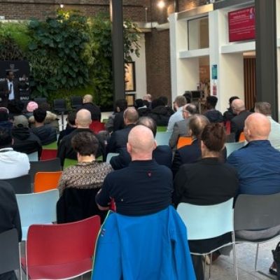 Conference with people sitting