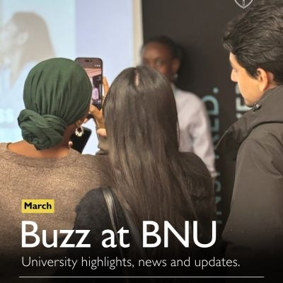 Welcome back to Buzz at BNU, where we round up highlights, news and updates from the last month 🥳

March was a busy month filled with events ahead of the Easter break, swipe to see them all! 🙌