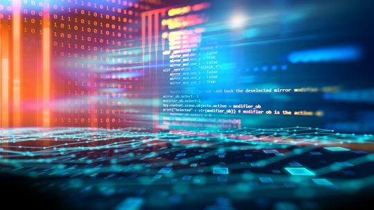 scifi inspired inside of a computer