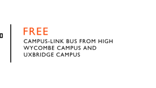 Free campus link bus between High Wycombe and Uxbridge