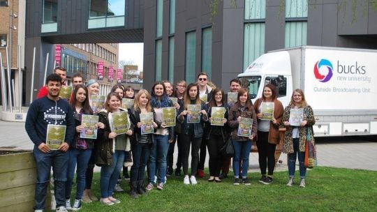 former events students outside gateway building
