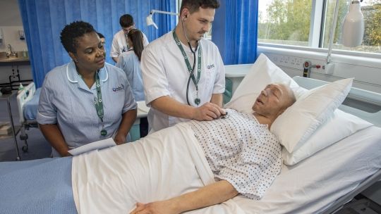 Aylesbury simulation suites nurses stood over simulation dummy