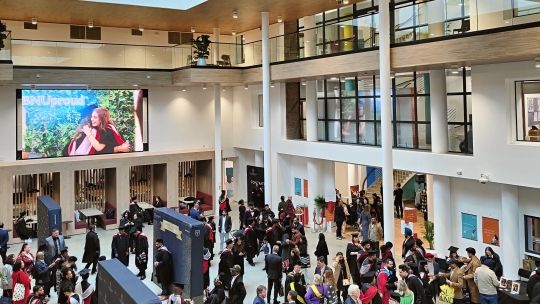 Post-ceremony celebrations were held in the Atrium