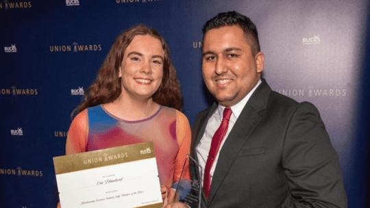 Om and Jess at SU awards night