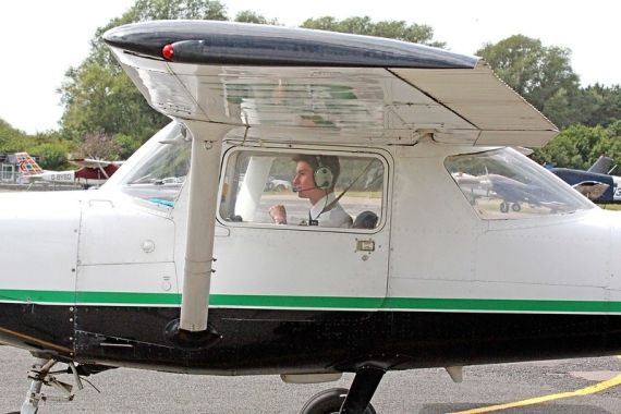 Close up of an airplane cockpit