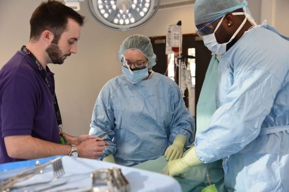 Operating Department Practice students working