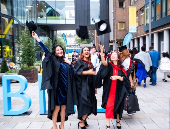 Group of graduands at BNU concourse
