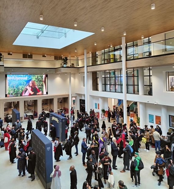 Post-ceremony celebrations were held in the Atrium