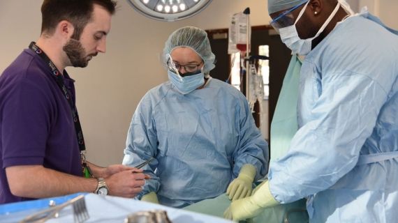 Operating Department Practice students working