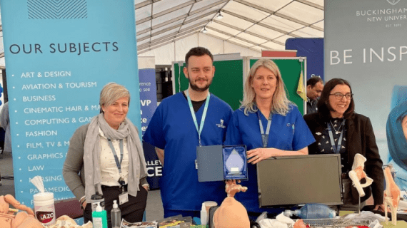 Bucks Skills Show nursing, midwifery and allied health stand