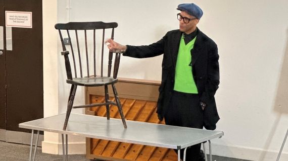 Jay Blades inspects the Windsor chair