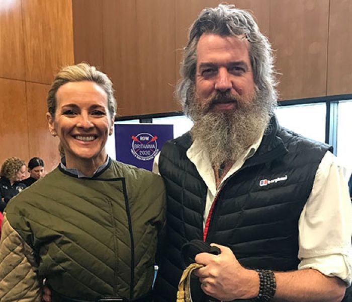 Gabby Logan and Phil Packer