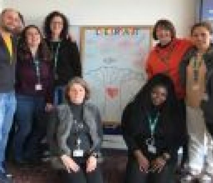 Staff and students making pledge in Aylesbury