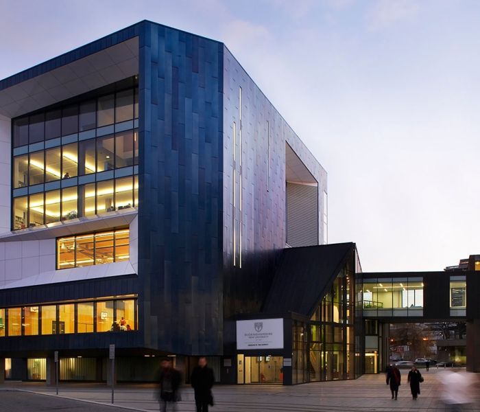 Twilight light Gateway building and concourse