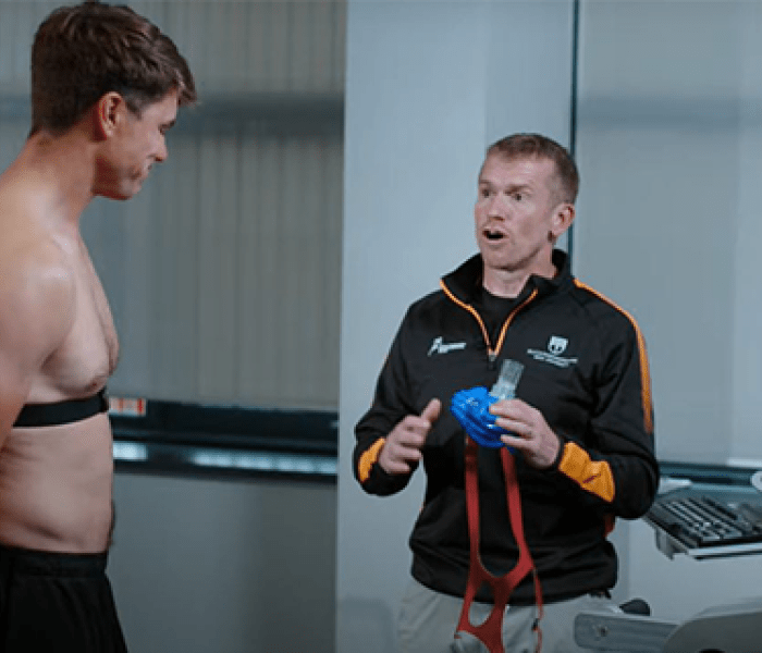 Sail GP athlete undergoing tests in Human Performance Laboratory