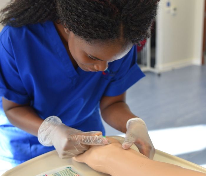 nursing with simulation dummy