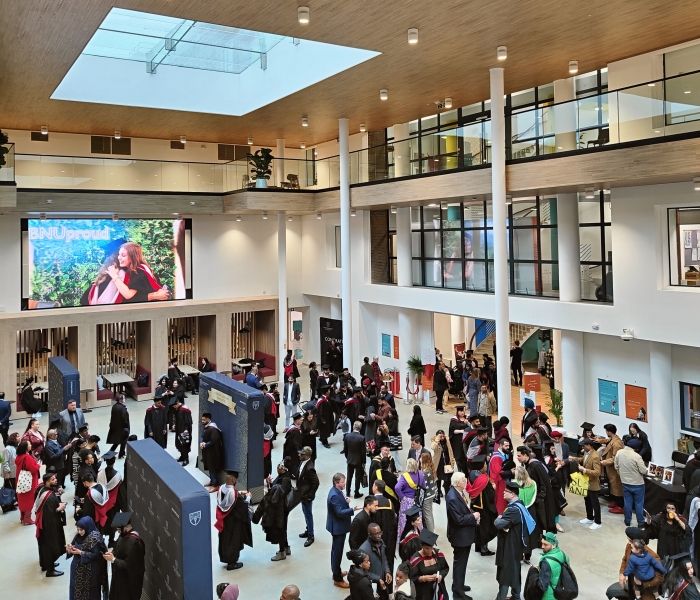 Post-ceremony celebrations were held in the Atrium