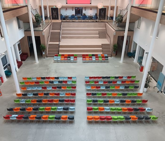 The Atrium set up for event