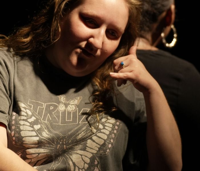 Female acting student