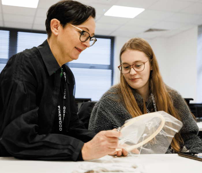 Special effects lecturer and student