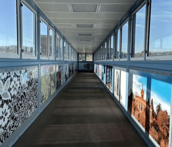 Train station bridge