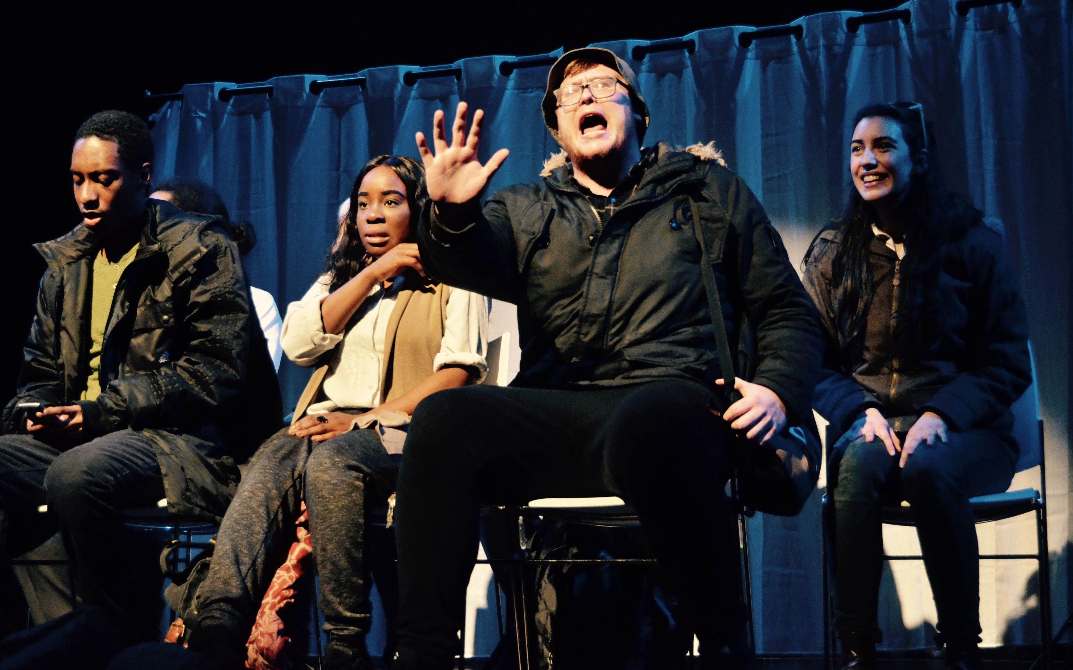 A group acting on stage