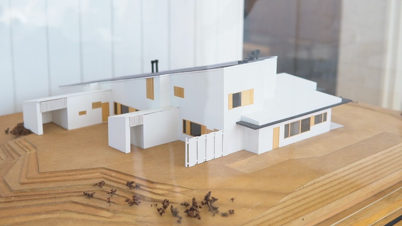 A 3D plan of a building 